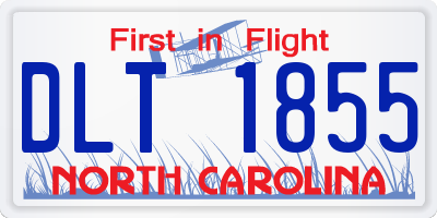 NC license plate DLT1855