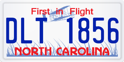 NC license plate DLT1856