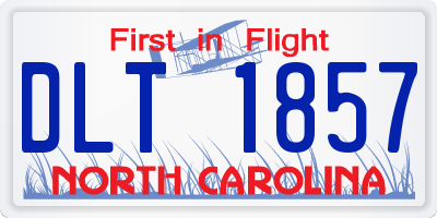 NC license plate DLT1857
