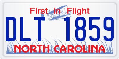 NC license plate DLT1859