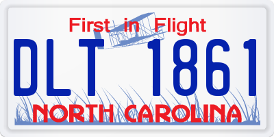 NC license plate DLT1861