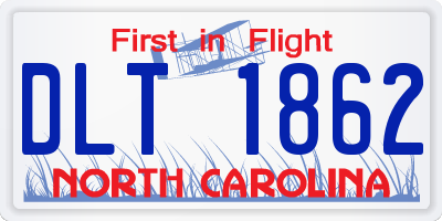 NC license plate DLT1862