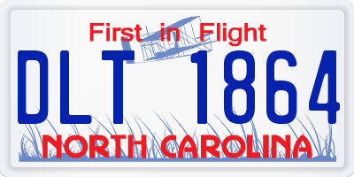 NC license plate DLT1864