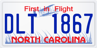 NC license plate DLT1867