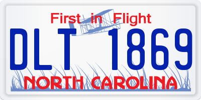 NC license plate DLT1869