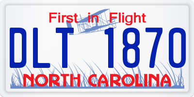 NC license plate DLT1870