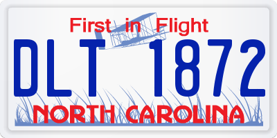 NC license plate DLT1872