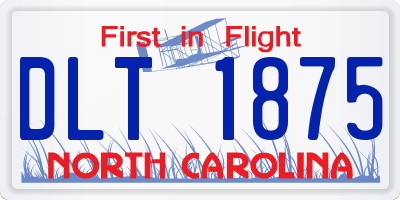 NC license plate DLT1875