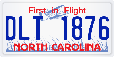 NC license plate DLT1876