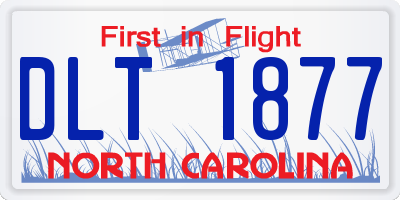 NC license plate DLT1877