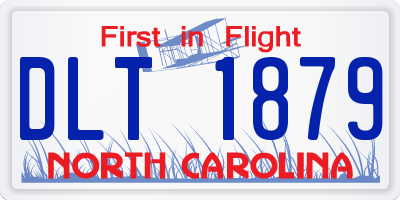 NC license plate DLT1879