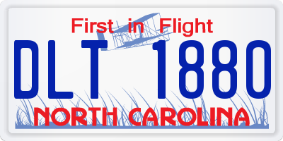 NC license plate DLT1880