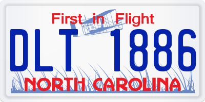 NC license plate DLT1886