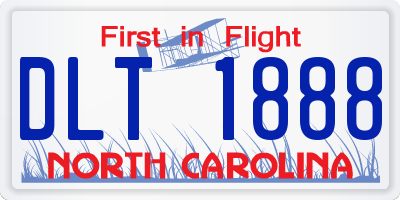 NC license plate DLT1888