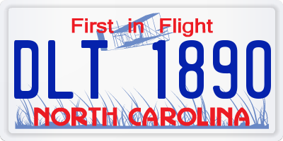 NC license plate DLT1890