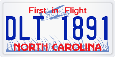 NC license plate DLT1891
