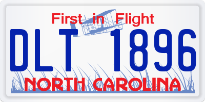 NC license plate DLT1896