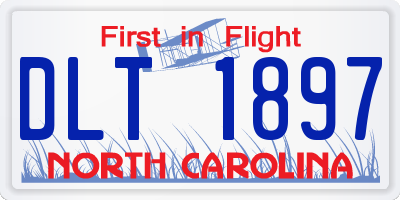 NC license plate DLT1897