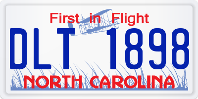 NC license plate DLT1898