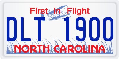 NC license plate DLT1900