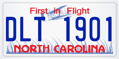 NC license plate DLT1901