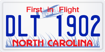 NC license plate DLT1902