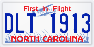 NC license plate DLT1913