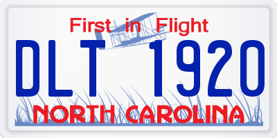 NC license plate DLT1920