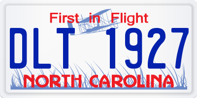 NC license plate DLT1927