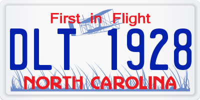NC license plate DLT1928