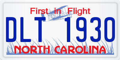 NC license plate DLT1930