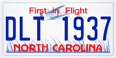 NC license plate DLT1937