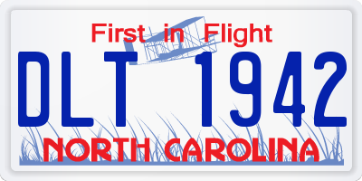 NC license plate DLT1942