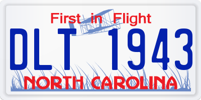NC license plate DLT1943