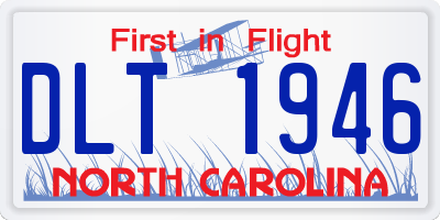 NC license plate DLT1946