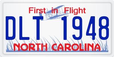 NC license plate DLT1948