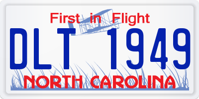NC license plate DLT1949