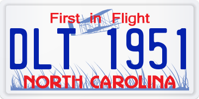 NC license plate DLT1951