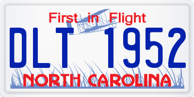 NC license plate DLT1952