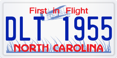 NC license plate DLT1955