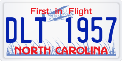 NC license plate DLT1957
