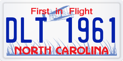 NC license plate DLT1961