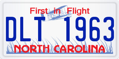 NC license plate DLT1963