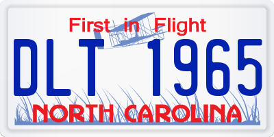 NC license plate DLT1965
