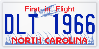 NC license plate DLT1966