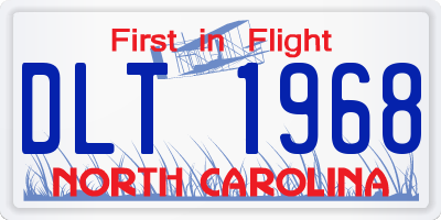 NC license plate DLT1968