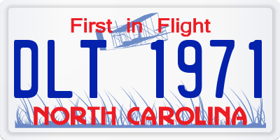 NC license plate DLT1971