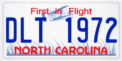 NC license plate DLT1972