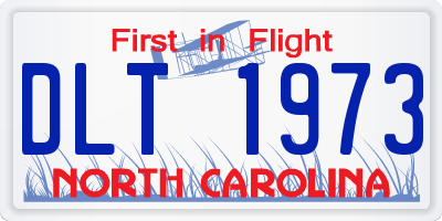 NC license plate DLT1973