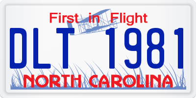 NC license plate DLT1981